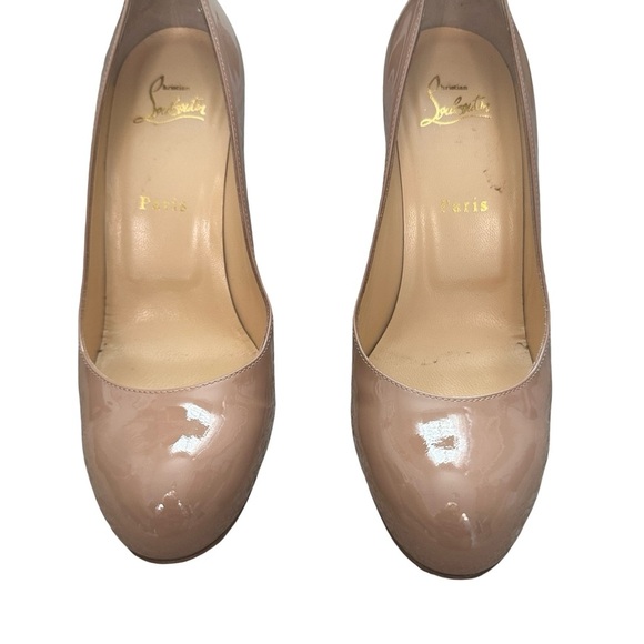 Christian Louboutin Nude Patent Leather Pumps 100 - Picture 5 of 9